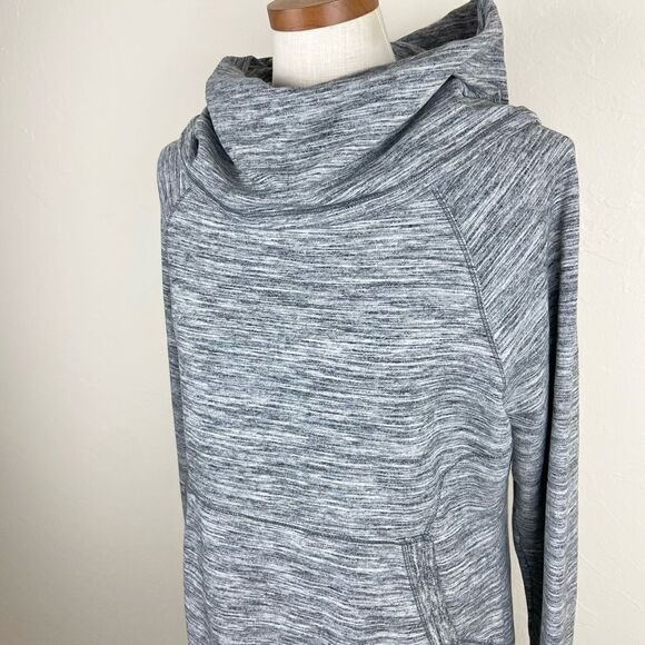 L.L. Bean Cozy Cowl Neck Pullover Sweatshirt - Marled Gray - Picture 3 of 7